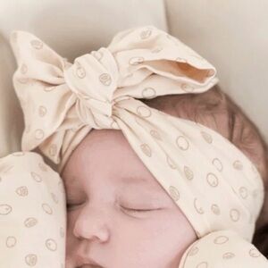🆕 Bamboo Headband Bow from Coconut Pops in “Coconuts” 🌴🥥 0-3 months